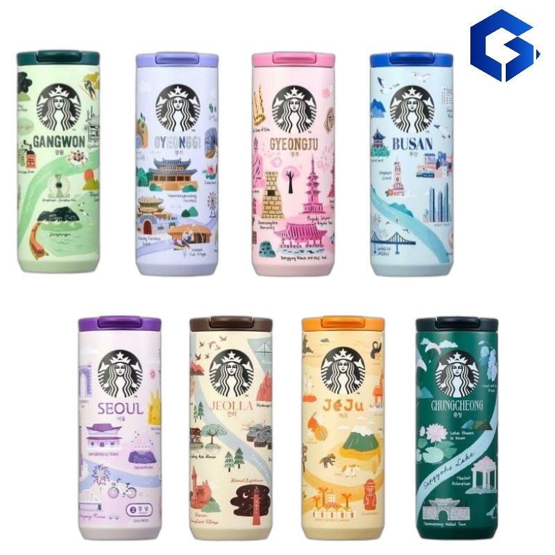 SS アンニョン タンブラー 355ml 8種 シティ ツアー プレゼント 引っ越し祝い 友達 恋人 水筒 コーヒー 韓国バージョン