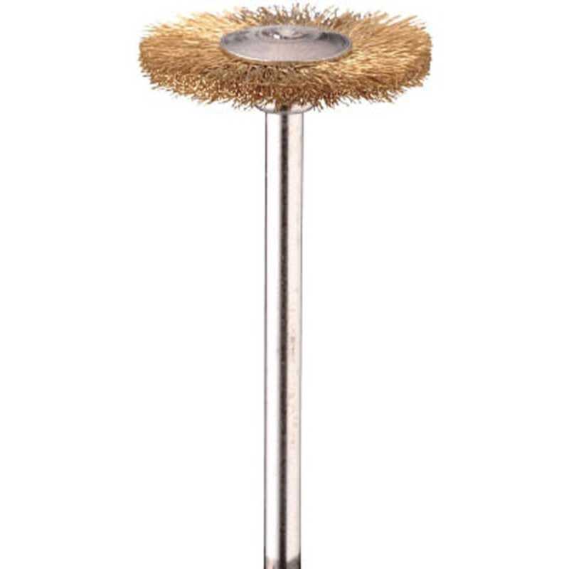 ミニター　ミニモ 金属ブラシ ホイール 真鍮 φ14 (10本入)　FC4042