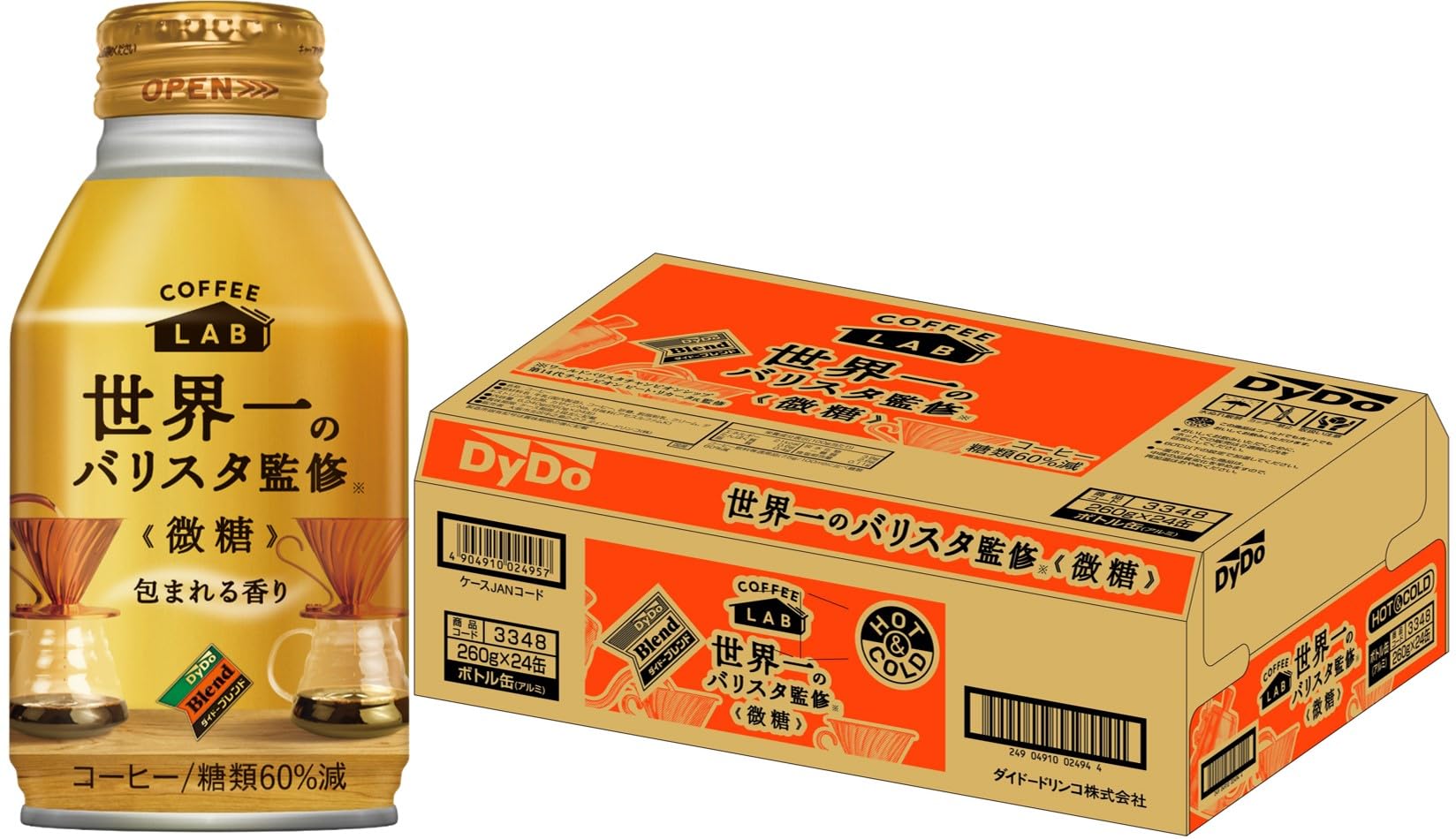 ダイドーブレンド微糖 世界一のバリスタ監修 260g×24本