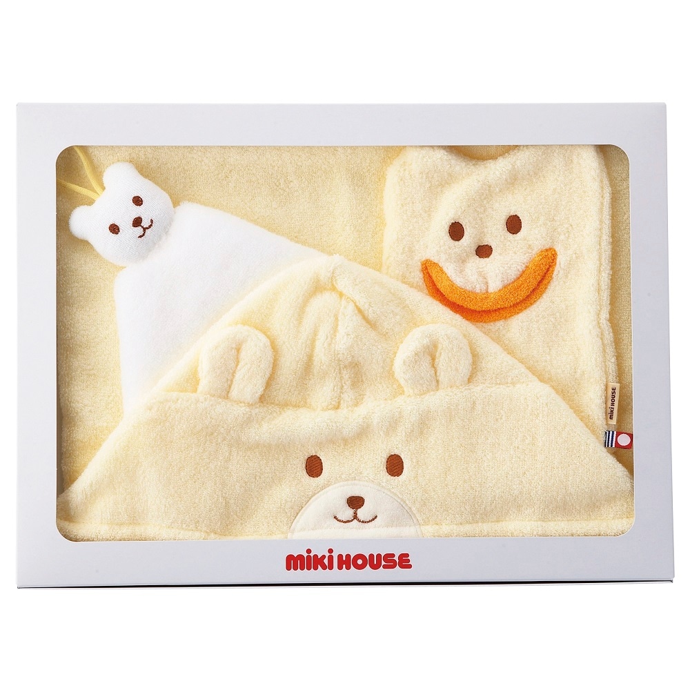 ミキハウス バスポンチョセット 40-3821-493 084-B071 ベビー用品 赤ちゃん 吸水タオル ラッピング無料 のし無料 ギフト セット B41 9,433円