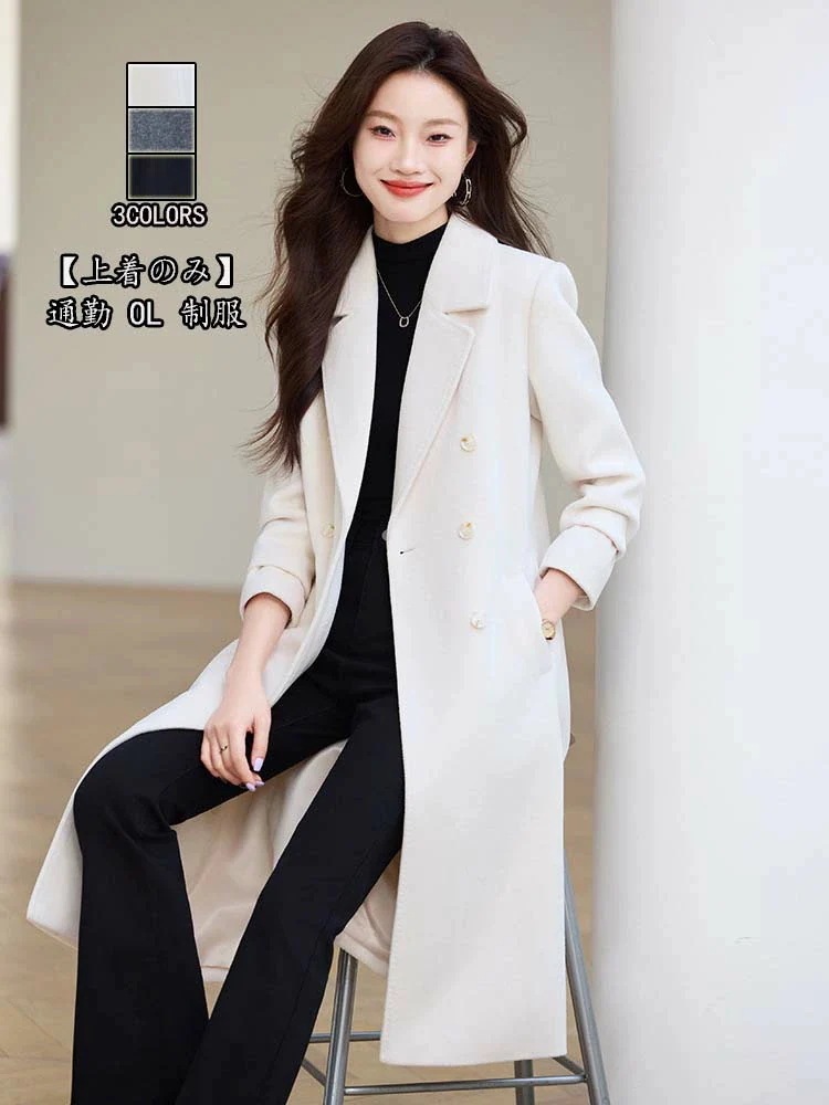 長袖 高品質 レディースコート 秋コート 秋冬ロングコート きれいめ エレガント 通勤 通学 ロング丈 大きいサイズ OL おしゃれ 冬物 厚手 無地 お出かけ アウター チェスターコート大きいサイズ