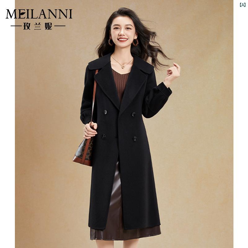 レディース　ファッション　おしゃれ　海外　ヨーロピアン　海外風　大歳　綺麗 ウール コート レディース ホット 秋冬 母 プチトップ