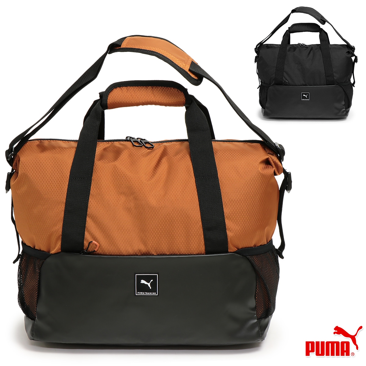 トレーニング スポーツバッグ S メンズ/レディース/中学生/高校生/大学生 ボストンバッグ ブラック/ブラウン 090414