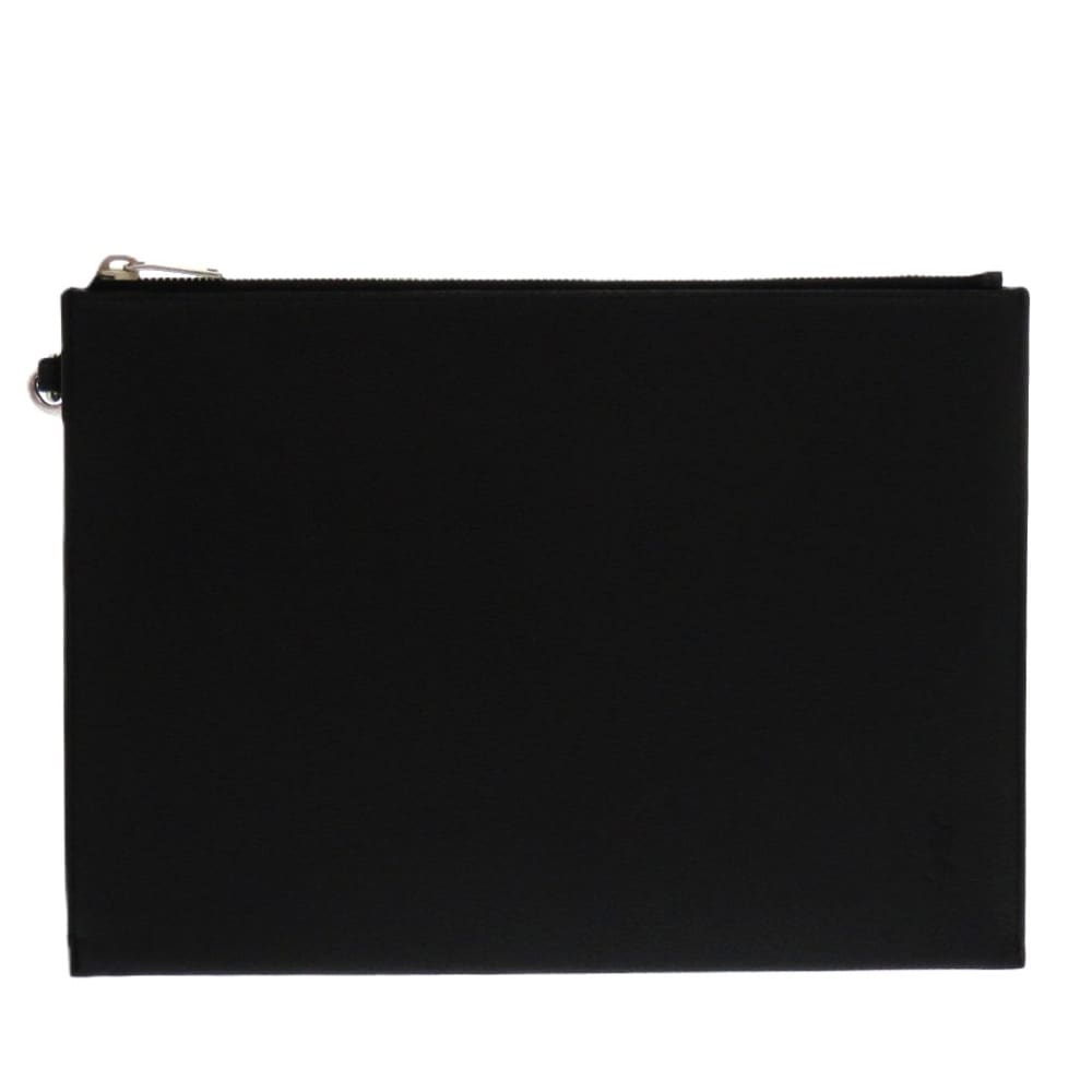 新品同様 ドキュメントケース 530013 クラッチバッグ レザー/レザー ブラック 0358【中古】 レディース