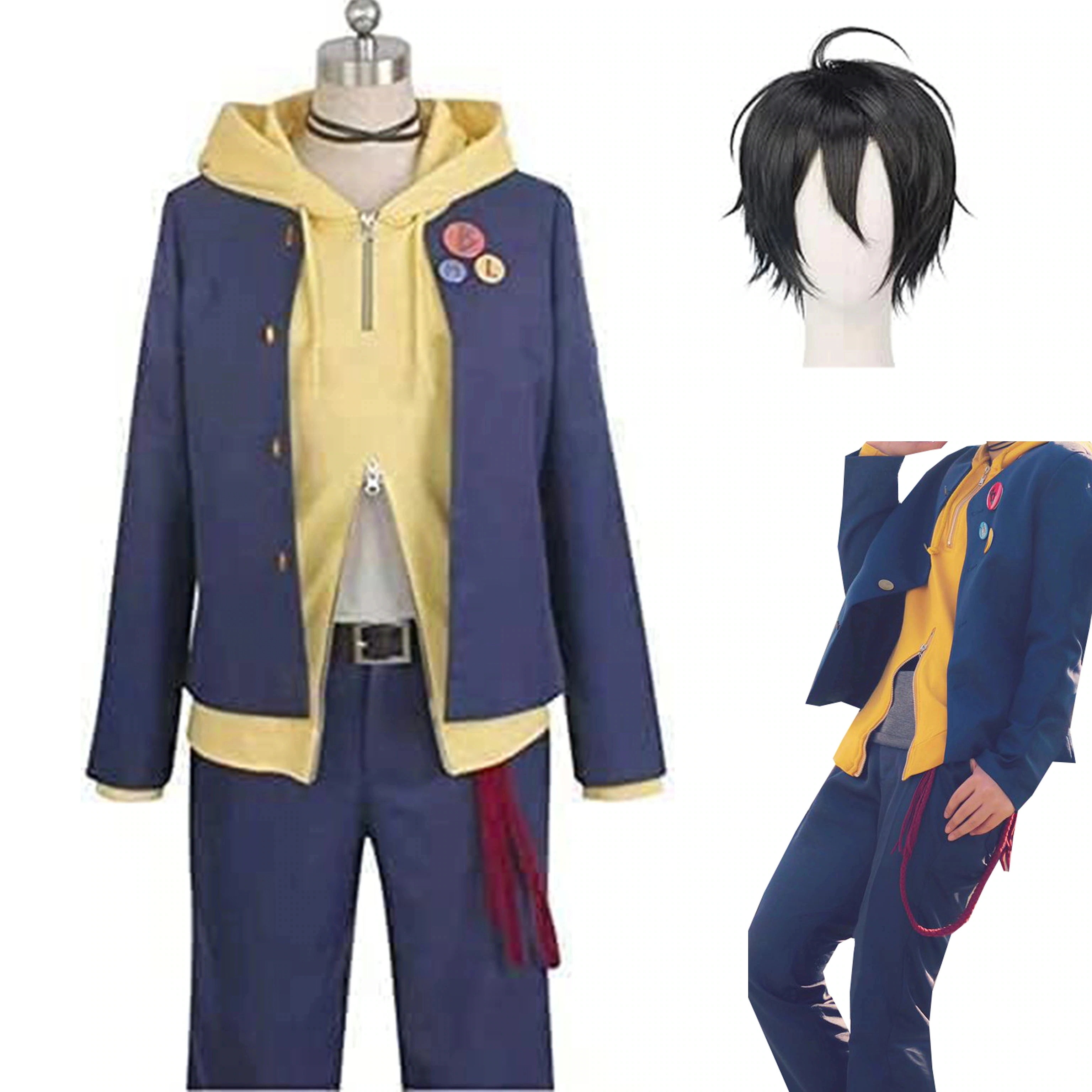 撮影 コスプレ衣装 ヒプノシスマイク 山田三郎 やまださぶろう ヒプマイ コスプレ衣装 ハロウィン 学園祭 文学際 クリスマス 贈り物 プレゼント イベント コスプレ衣装 ウィッグ 追加可能