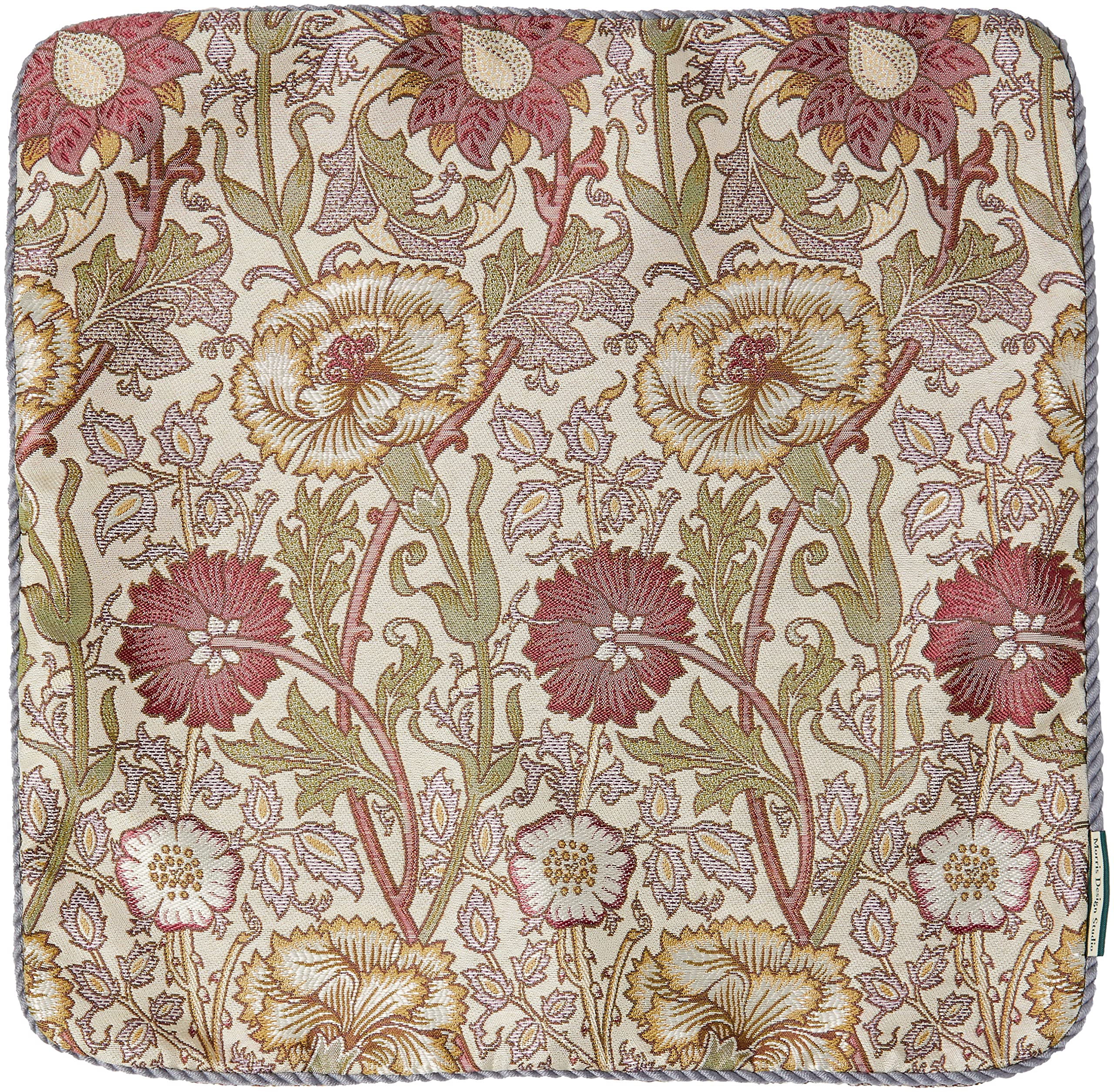 川島織物セルコン Morris Design Studio モリスデザインスタジオ 背当 クッションカバー ピンクアンドローズ ピンク 45×45cm LL1718