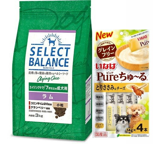 【チュール付】セレクトバランス エイジングケア ラム 小粒 ７才以上の成犬用 3kg