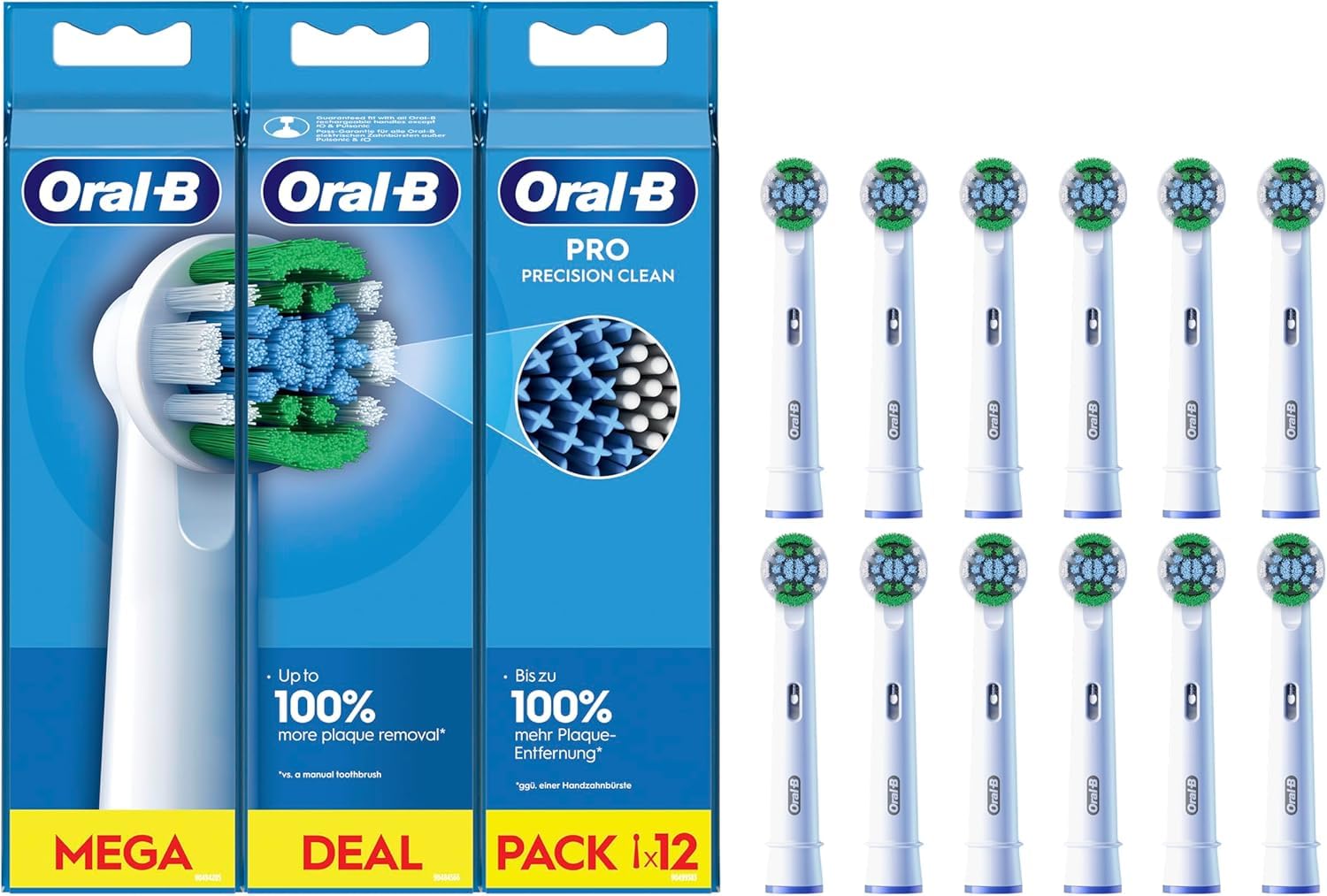 ブラウン Oral-B 替えブラシ プロシリーズ ベーシックブラシ PRO Precision Clean 12本入 EB20RX-4+4+4