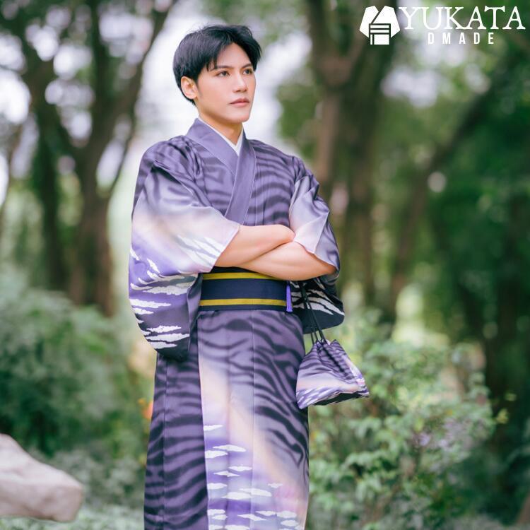 出荷が迅速である 独占販売 浴衣 メンズ セット ヒョウ柄 花火大会 夏 着物 帯 浴衣 メンズ メンズ浴衣セット 浴衣 帯 下駄 足袋 4点セット 簡単 おしゃれ 男性浴衣 男性和服 浴衣セット 花