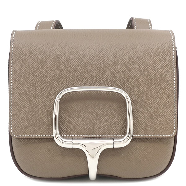 エルメス HERMES ショルダーバッグ デッラ カヴァッレリア ミニ ヴォーエプソン エトゥープ シルバー金具 グレージュ W刻印(2024年製) 【箱】【中古】