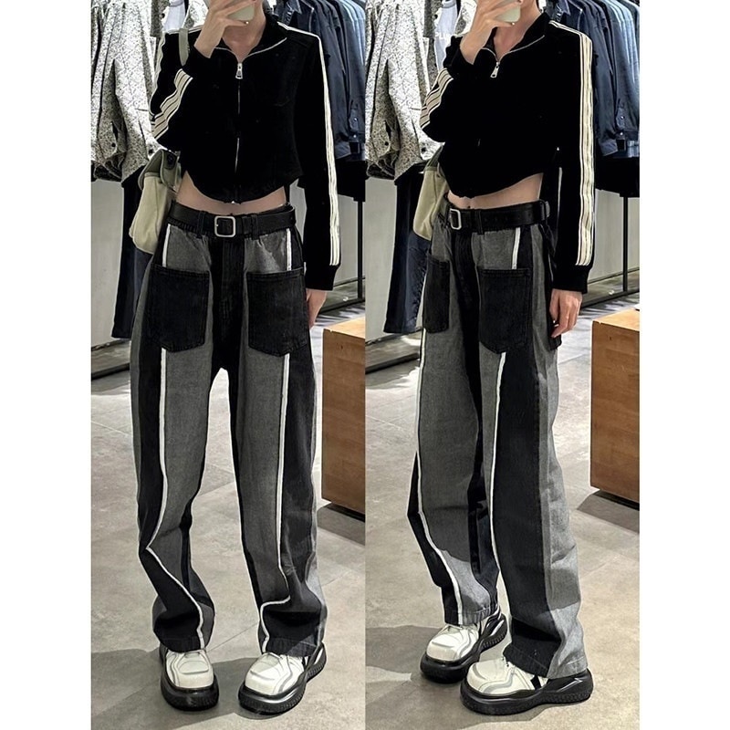 ワイドパンツ レディース 2025 年ブランド新作 脚長効果 ハイウエスト 韓国ファッション ロング モップパンツ 可愛い