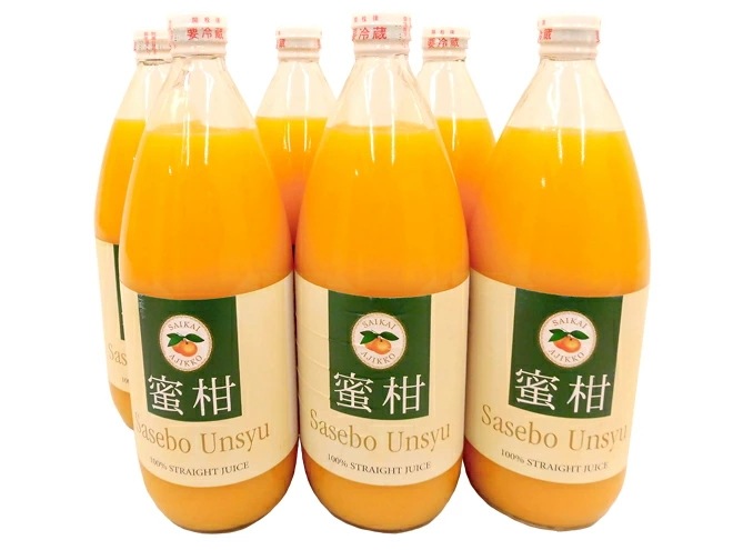 長崎 JAながさき西海 =味っ子 させぼ温州みかんジュース= 1000mlx6本 予約 入荷次第発送