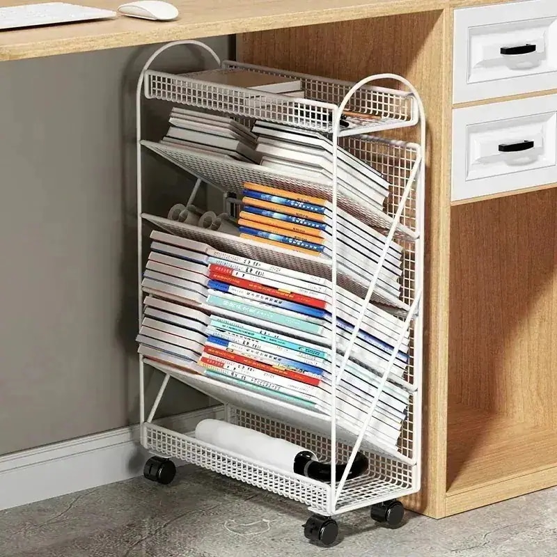 【20点セット】急速出荷机の下の本棚オフィスの机のそばにあるカート置き場のテーブル収納リムーバブルプーリ着地収納棚28481