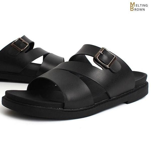 牛革メンズオフィススリッパ ビッグサイズスリッパ E02