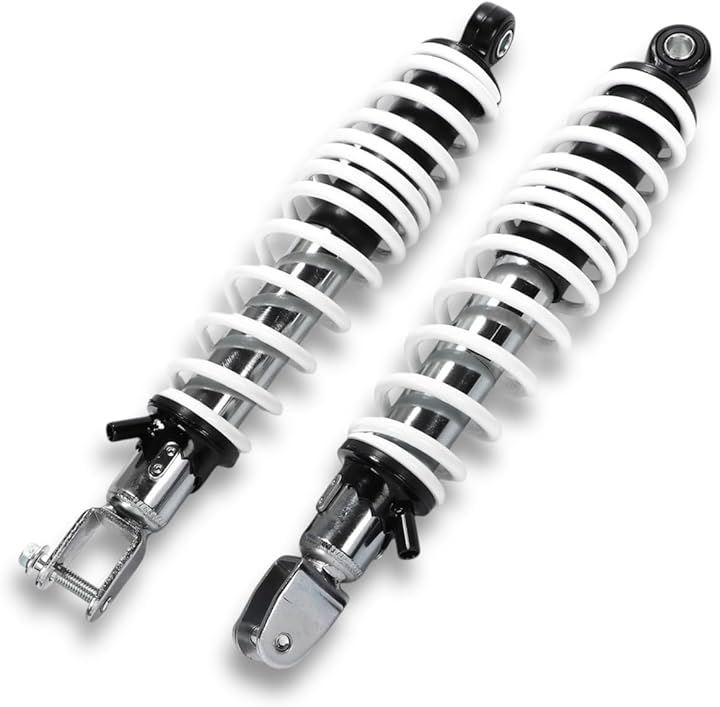 互換品 シグナスX リアサスペンション 320mm SE44J SE12J マジェスティ 125 5CA SE22 SE27 等 ヤマハ 用 バイク リアショックアブソーバー(ホワイト)