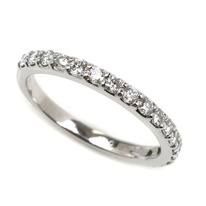 Ponte Vecchio ポンテヴェキオ K18WG ホワイトゴールド リング・指輪 ダイヤモンド0.37ct 8号 1.9g レディース 中古 美品