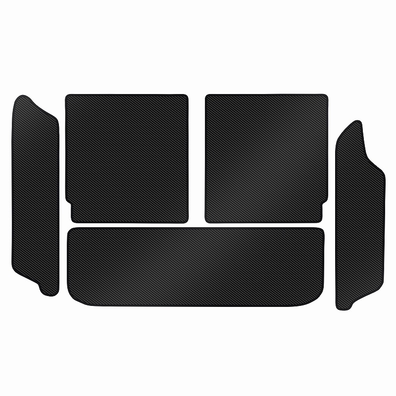 [防水マット]スズキ 新型 ジムニー JB64W ラゲッジマット+2列目背面 フロアマット トランクマット [カーボン柄]