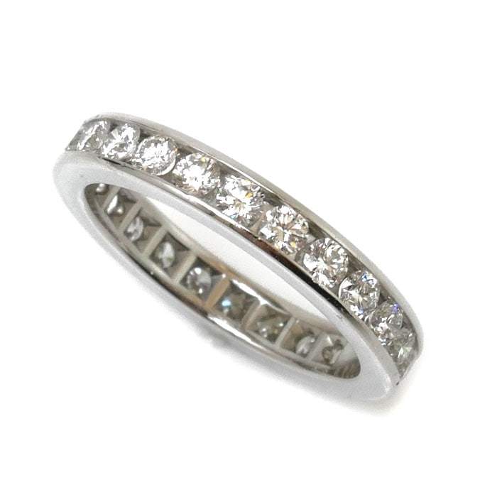 TIFFANY&Co. ティファニー Pt950プラチナ フルサークル チャネルセッティング リング指輪 60003339 ダイヤモンド 6.5号 3.6g レディース 中古 美品