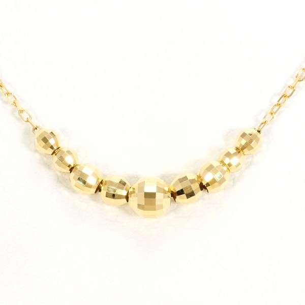 K18 18金 YG イエローゴールド ネックレス 総重量約1.6g 約46cm ジュエリー 中古