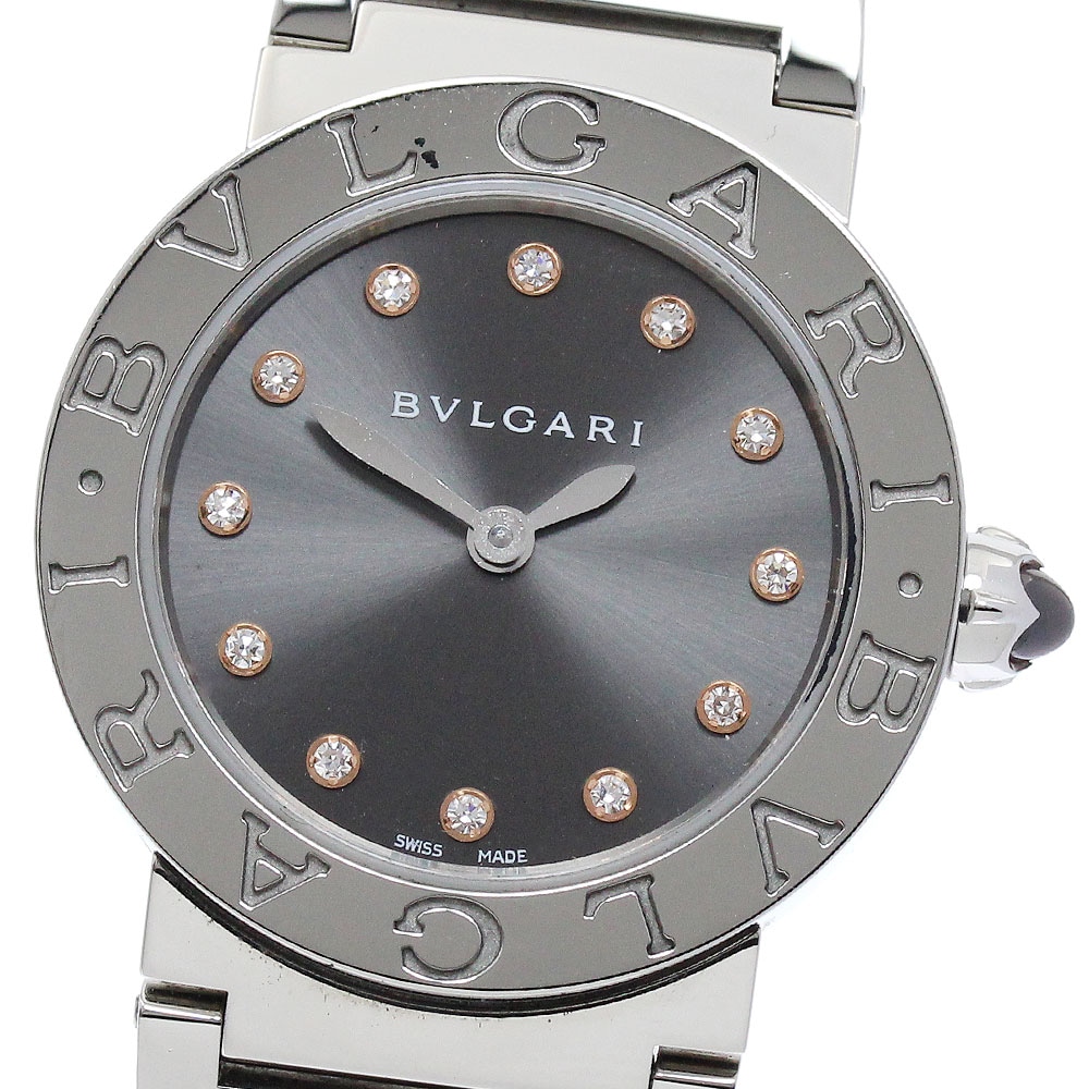 ブルガリ BVLGARI BBL26S ブルガリブルガリ 12Pダイヤ クォーツ レディース 保証書付き_872892【中古】