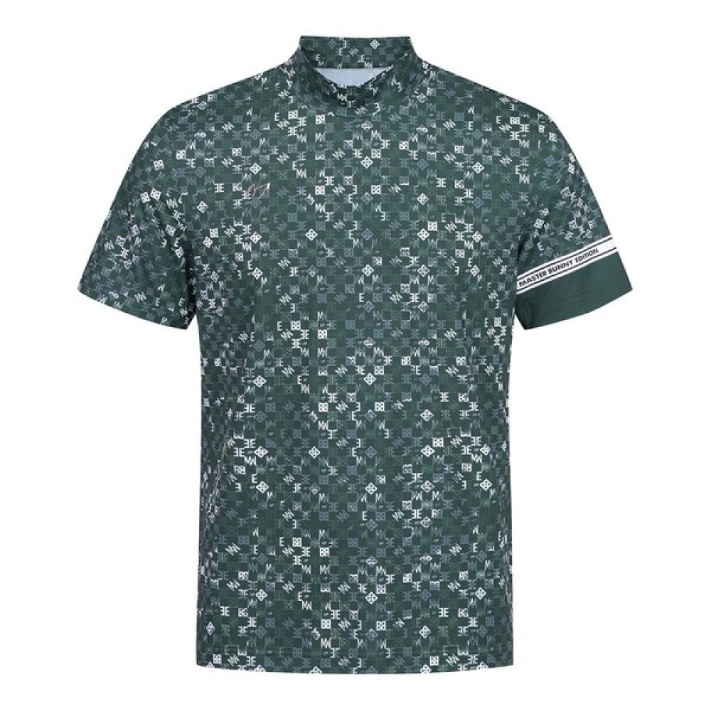 [マスターバニー] メンズロゴ柄カラーブロッククール半袖Tシャツ