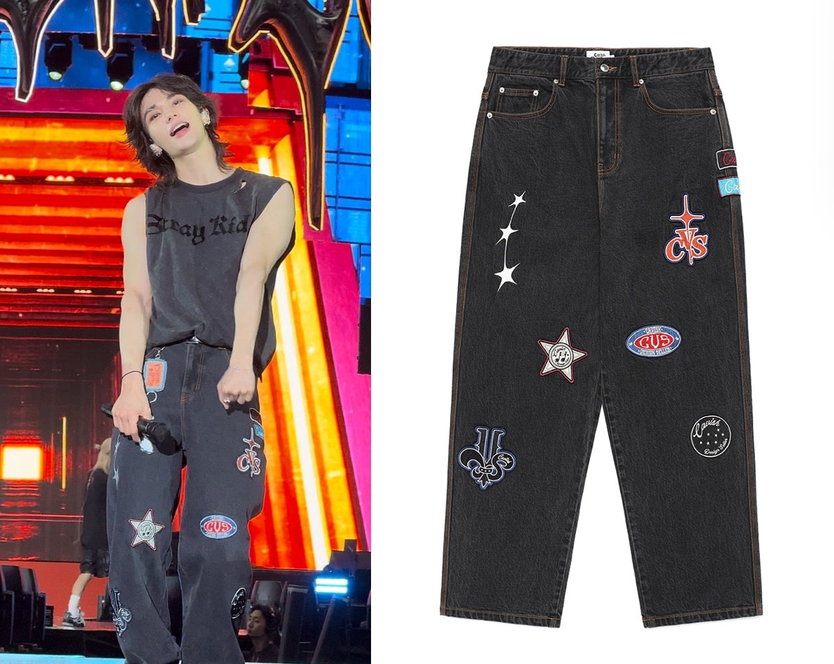 [STRAYKIDS HYUNJIN] PATCHWORK DENIM PANTS_2COLOR