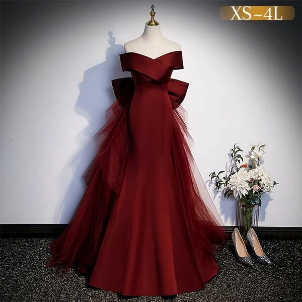 ドレス 大人 ピアノ 発表会 ロングドレス 演奏会 演奏会用ドレス 赤 ピアノ発表会 結婚式 高校生 パーティードレス 演奏会ドレス 大きいサイズ 母親 コンクール イブニングドレス ロング 大きいサ