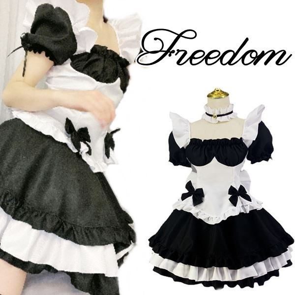 メイド コスプレ コスチューム 衣装 エプロン メイド服 メイドカフェ アキバ ゴスロリ ロリータ アイドル ゴスロリファッション 萌え ステージ 制服 地下アイドル パーティー セクシー インスタ