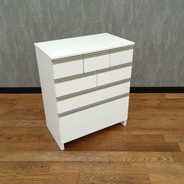 ランドリーチェスト ホワイト 洗面所効率収納チェスト サニタリーチェスト