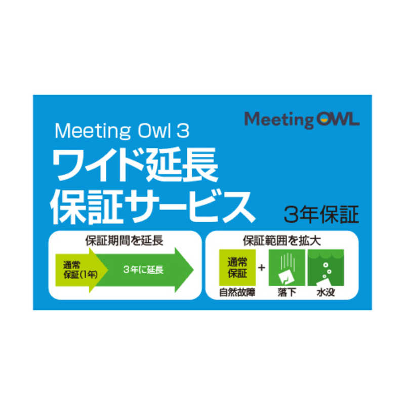 ソースネクスト　Meeting Owl 3(ミーティングオウル 3) MTW300・ワイド延長保証サービス (通常版)　MEETINGOWL3ｴﾝﾁｮｳﾎｼｮｳ