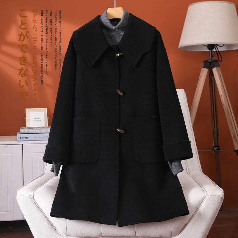 レディースコートウール 秋冬 保温する ウールコート ベルト付き ロング コート シンプル 20代30代40代 無地 アウター ラシャコート カジュアル カシミヤ 前撮り