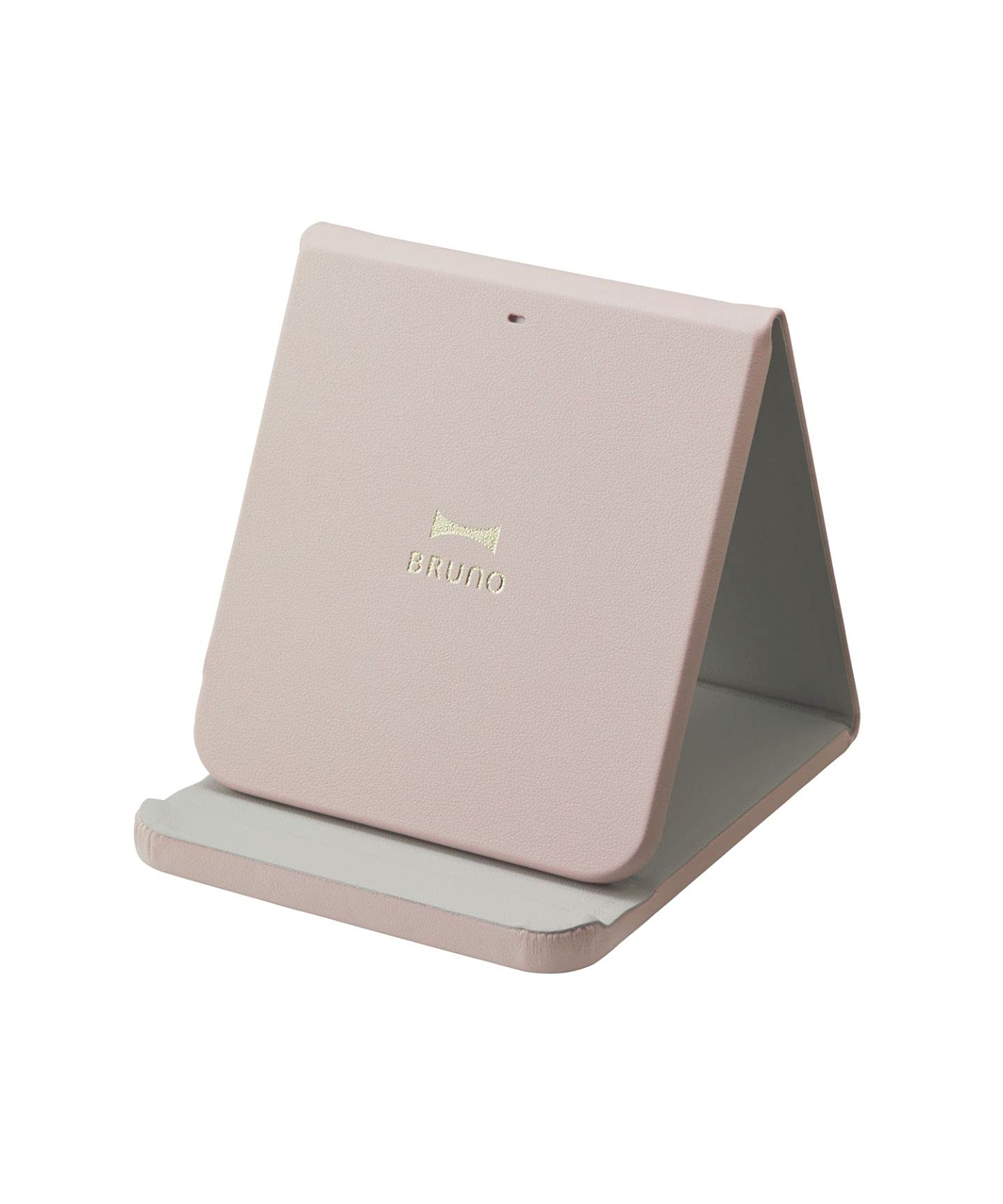 BRUNO ブルーノ ワイヤレス充電器 ワイヤレスチャージャー 折りたたみスタンド テレワーク 在宅ワーク 在宅勤務 ピンク × グレー BDE048-PK×GY