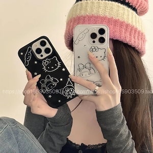 2024大人気 キティーちゃん iphoneケース 透明なソフトシェル クロミ iphone15ケース マイメロディ iphone14proケース iphone13/12/11ケース12