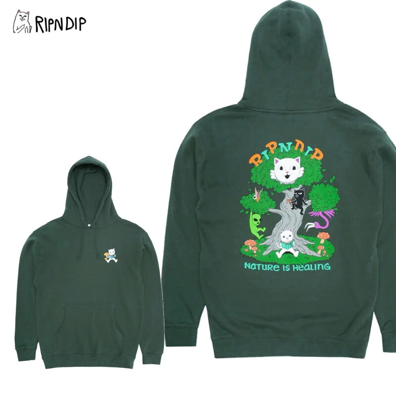 リップンディップ Adventure Club HoodieAlpine Green スウェット フード プルオーバー パーカー 男性用 メンズ [AA]