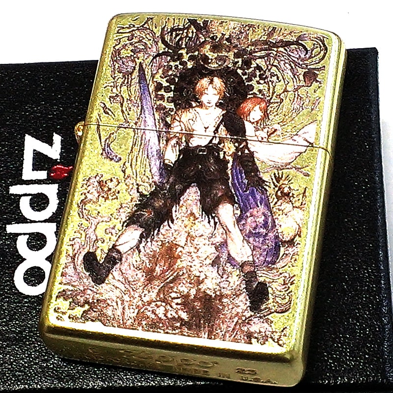 ZIPPO 天野喜孝 アンティーク ゴールド ライター ジッポ 両面加工 かっこいい 彫刻柄 重厚 おしゃれ 金 ゲーム メンズ ギフト プレゼント 9,620円