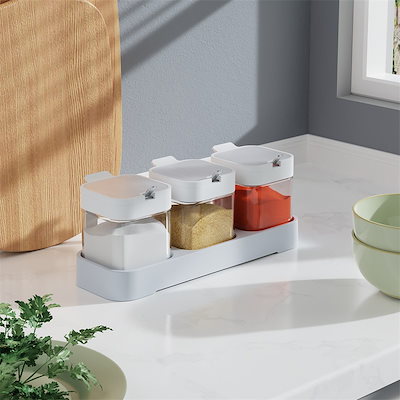 Qoo10] 万能流行感 調味料入れ 砂糖入れ 3個セ : キッチン用品