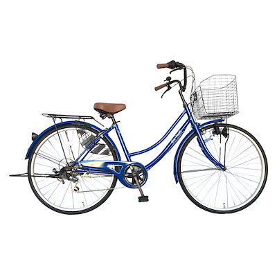 自転車 ママチャリ 26インチ 6段変速ギア dixhuit ブル...のサムネイル