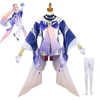 文化祭 大人用 イベント クリスマス ハロウィン かつら 舞台 ステージ服 仮装 変身 コスチューム kokomi 珊瑚宮心海 コスプレ衣装 Genshin 原神 スーツ ハロウィン 2023年新作入