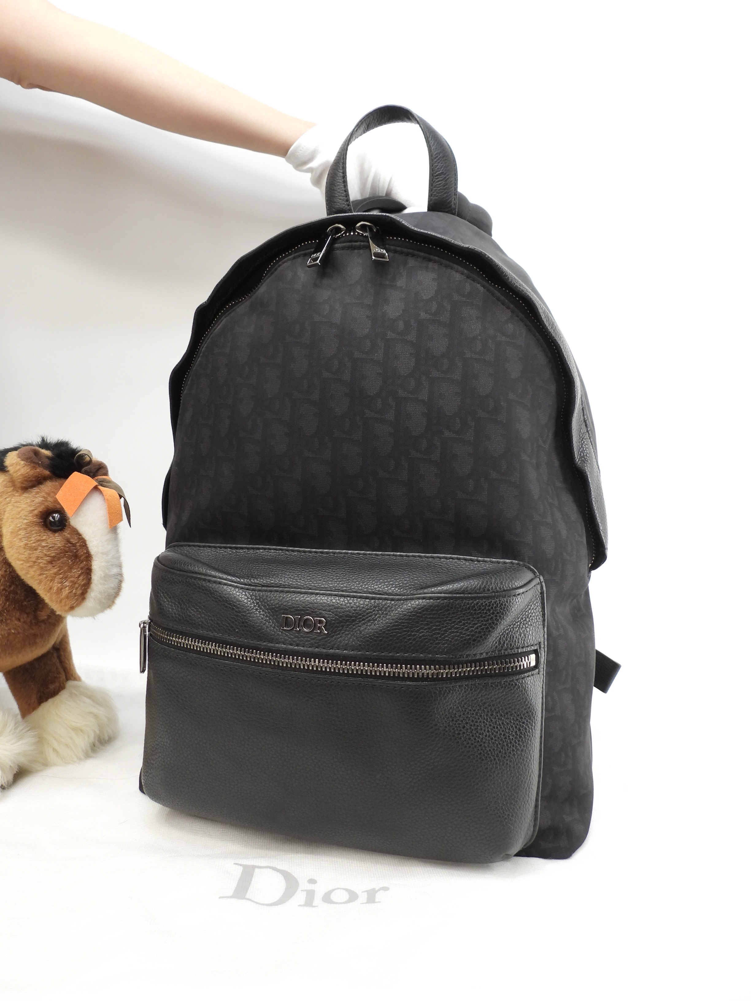 クリスチャンディオール バックパック Rider トロッター黒 リュックサック オム 美品@ 2 124,000円