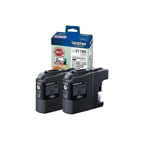 3個セット ブラザー工業 LC211BK-2PK 純正 インクカートリッジブラック