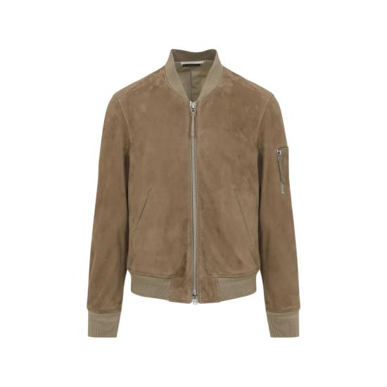 TOMFORD Men Leather Jackets LMS027 LBS087 JBV BROWN