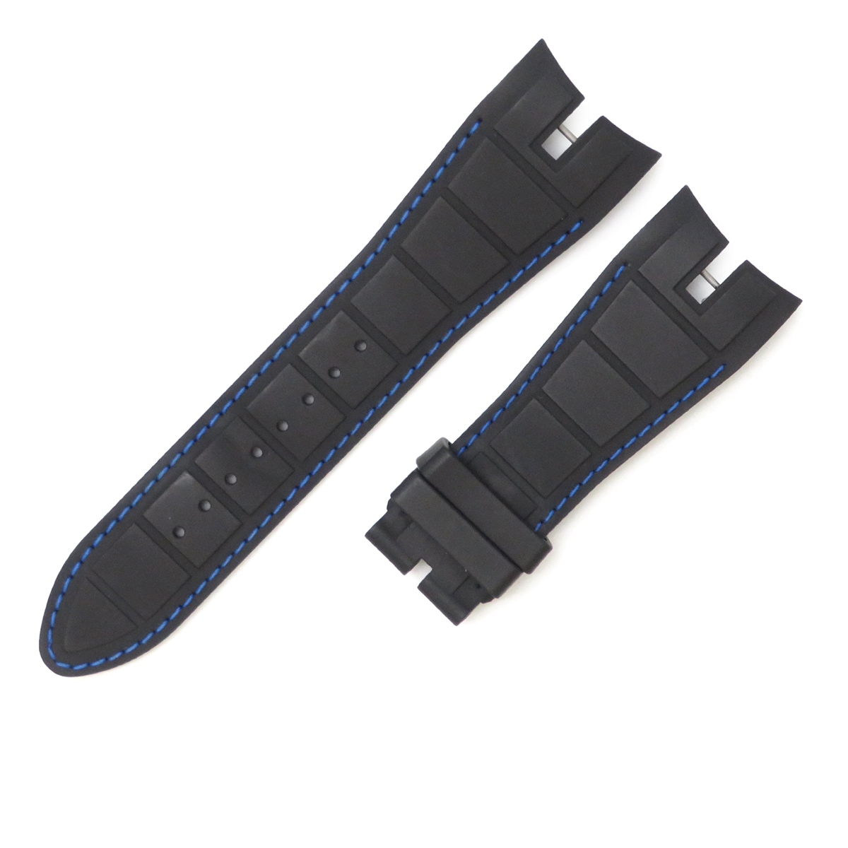 エクスカリバー EX45 ラバー バンド メンズ 新同品 純正 替え ベルト ストラップ 27mm ネイビー 紺 3年保証