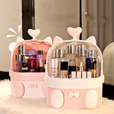 防塵 家庭用 かわいい ネットレッド 乙女心 ピンク 化粧箱 レディース 鏡台 デスクトップ スキ