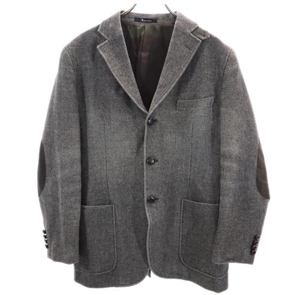 ウールブレンド エルボーパッチ付 ジャケット LL ブラウン ハンティング メンズ