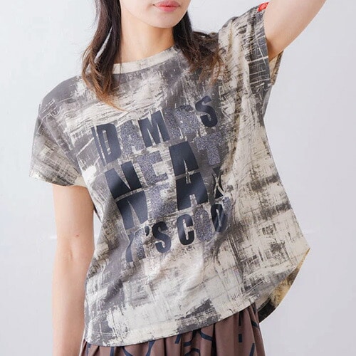 ブロックフォームロゴＴシャツ 半袖 フィットネス ウィメンズ 1534-1617-WHT