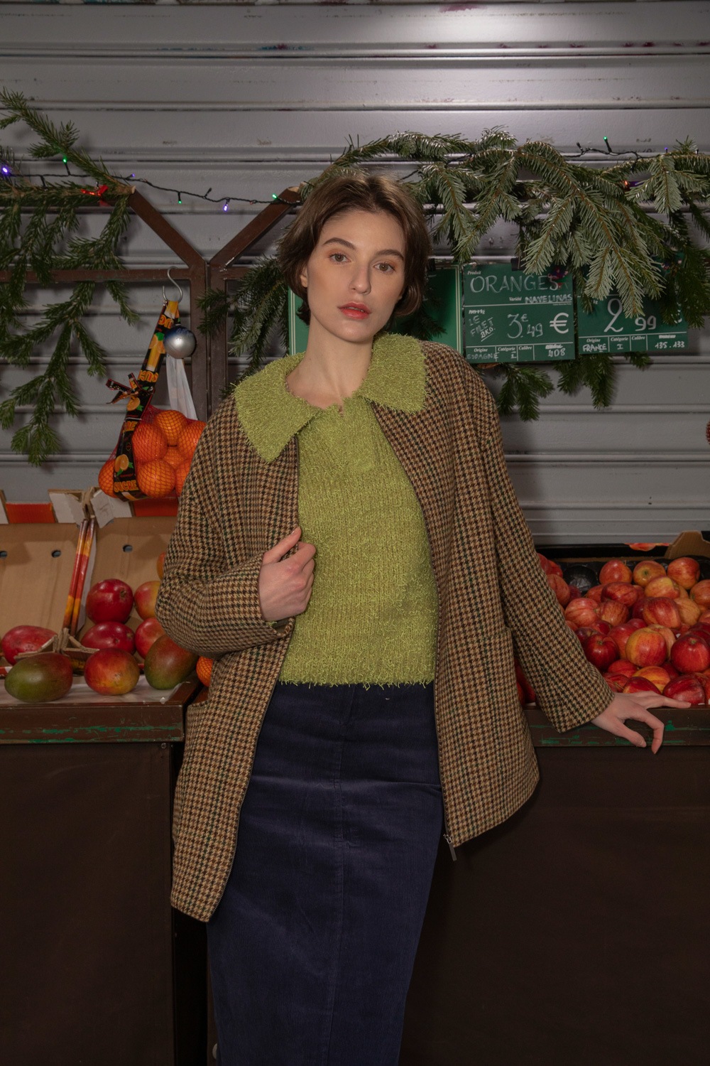 [MOON TWEED] COZY CARDIGAN COAT 0014 BG