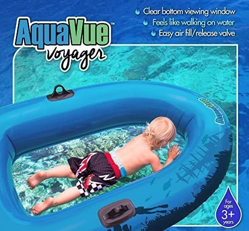 AQUAVUE 浮き輪 透明な底で水中を覗ける