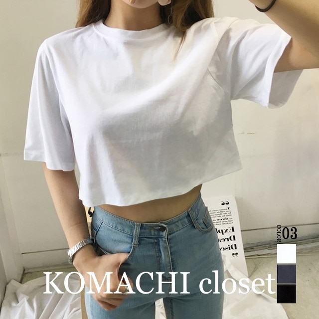 【即納】腹だしトップス へそ出し トップス 韓国 着やせ へそ出し トップス 韓国 着やせ ゆったり 無地 セクシー 丸首 カジュアル ダンス カットソー ショート丈