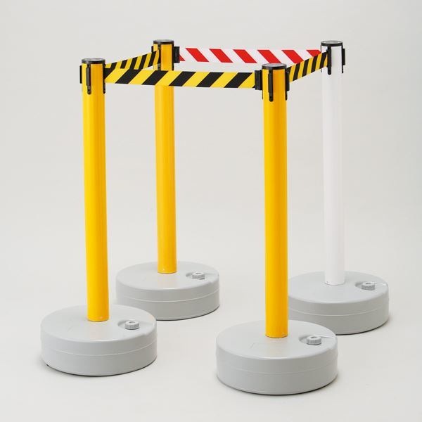 【新品】バリアースタンド BRS-YU カラー：(ポール)黄〔代引不可〕 バリアースタンド BRS-YU □カラー：(ポール)黄【代引不可