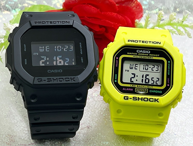 恋人たちのGショック ペアウオッチほんのり好きでいてください G-SHOCK BABY-G ペア腕時計 カシオ 2本セット DW-5600UBB-1JF GMD-S5600EP-9JF デジタル